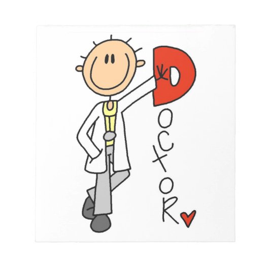 D staat voor Dokter Notitieblok (Voorkant)