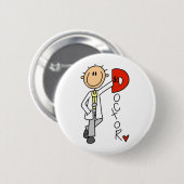 D staat voor Dokter Ronde Button 5,7 Cm (Voorkant /achterkant)