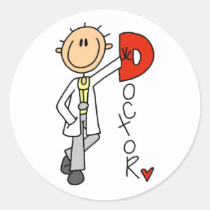 D staat voor Dokter Ronde Sticker