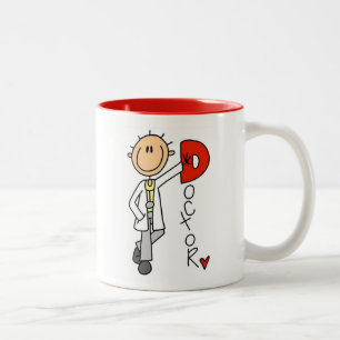 D staat voor Dokter Tweekleurige Koffiemok