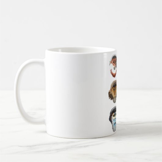 D staat voor Douc Langur Monkey Koffiemok (Links)