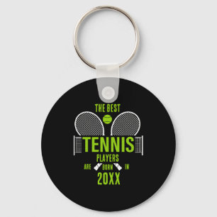 D Tennis Geboortejaar Naam Verjaardag  Sleutelhanger