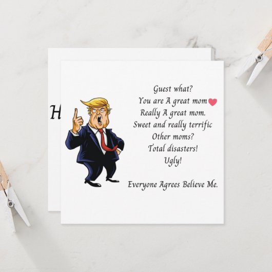 D.Trump Great Mam-kaart Kaart (Voorkant / Achterkant in situ)