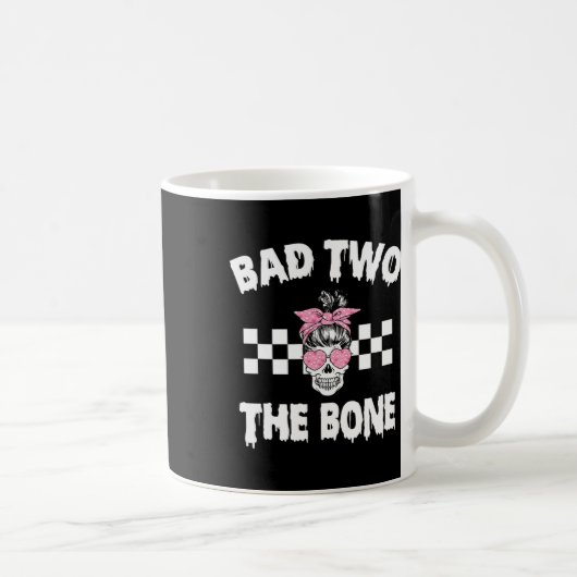 D Twee De Bone Verjaardag 2e Halloween 2 jaar oud Koffiemok (Rechts)