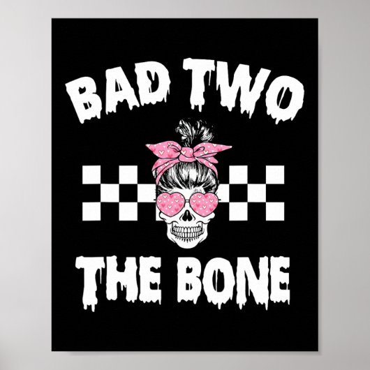 D Twee De Bone Verjaardag 2e Halloween 2 jaar oud Poster (Voorkant)