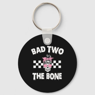 D Twee De Bone Verjaardag 2e Halloween 2 jaar oud Sleutelhanger