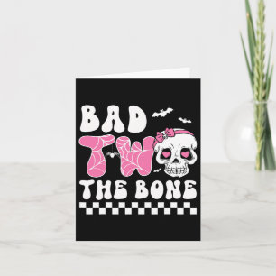 D Twee De Bone Verjaardag Peuter Halloween Verjaar Kaart
