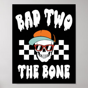 D Twee Het Bone Grappige 2e Verjaardag Halloween S Poster