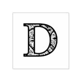 D Verlichte Monogram Houten Kunstzegel Rubberstempel (Afrduk)