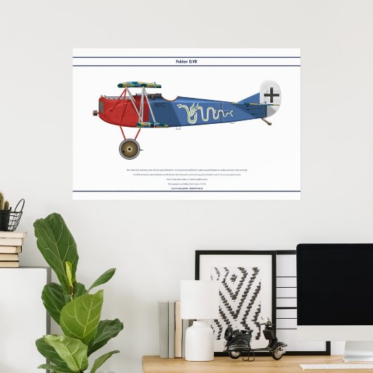 D.VII Jasta 15 3 Poster (Thuiskantoor)