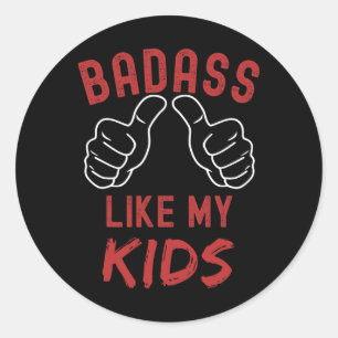 D Vind Mijn Kinderen Grappige Vaderdag Familie Gra Ronde Sticker