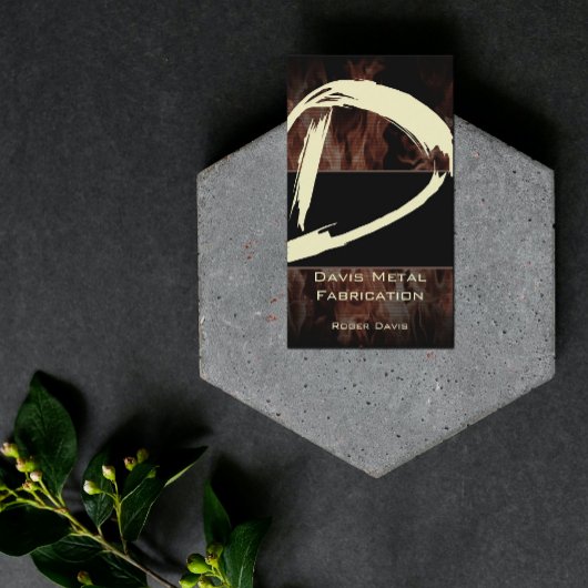 D Vlammonogram Visitekaartje