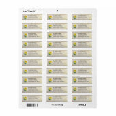 D voor Daffodil Flower Monogram Adresetiketten Etiket (Full Sheet)