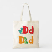 D voor Dinosaur-Canvas tas (Achterkant)