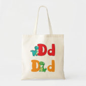 D voor Dinosaur-Canvas tas (Voorkant)