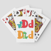 D voor Dinosaur-speelkaarten Pokerkaarten (Achterkant)