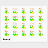 D voor Duck Ronde Sticker (Vel)