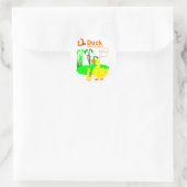 D voor Duck Ronde Sticker (Tas)