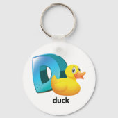 D voor Duck Sleutelhanger (Voorkant)
