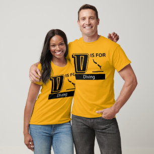 D voor duiken t-shirt