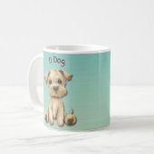 D voor Hond: Schattige Kinderen Design Mok (Voorkant links)