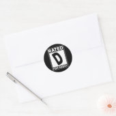 D voor papa grappige vaders dag ronde sticker (Envelop)