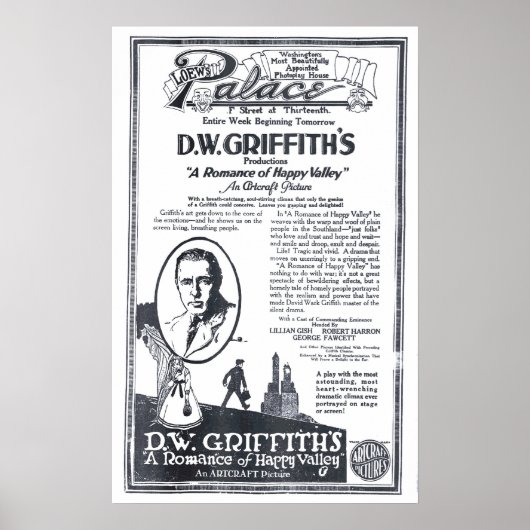 D.W. Griffith 1919 film en poster (Voorkant)