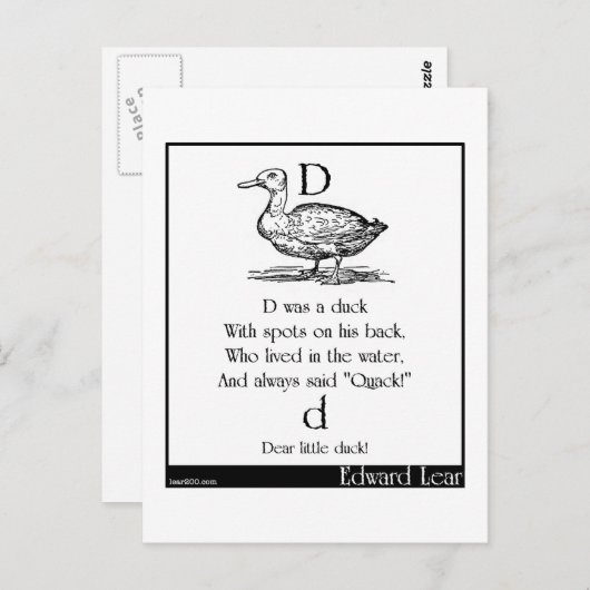 D was een eend briefkaart (Voorkant / Achterkant)