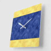 D Waterverf Nautical Signal Maritime Vlag van Delt Vierkante Klok (Hoek)