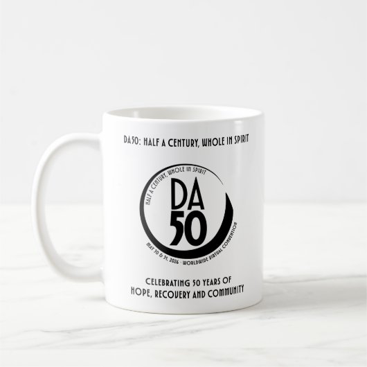 DA50 Worldwide Virtual Convention Mug in Black Koffiemok (Links)