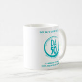 DA50 Worldwide Virtual Convention Mug in Teal Koffiemok (Voorkant rechts)