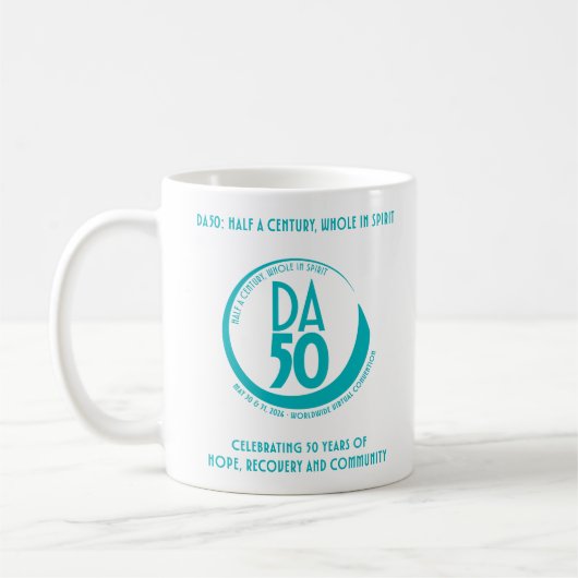 DA50 Worldwide Virtual Convention Mug in Teal Koffiemok (Links)