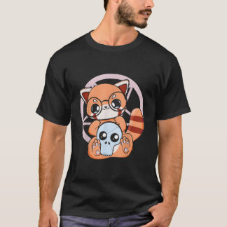 DãA De Los Muertos Rode Panda Mexico Pyjama Paste T-shirt