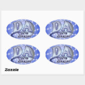 DA ACRONYM LOGO ARTS VAN ACUPUNCTUUR OVALE STICKER (Vel)