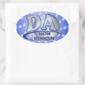 DA ACRONYM LOGO ARTS VAN ACUPUNCTUUR OVALE STICKER (Tas)