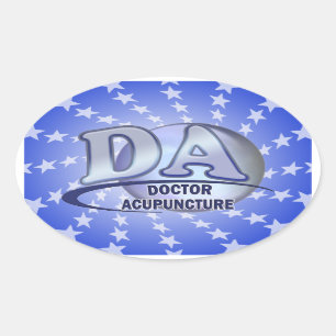 DA ACRONYM LOGO ARTS VAN ACUPUNCTUUR OVALE STICKER