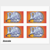 DA ACRONYM LOGO ARTS VAN ACUPUNCTUUR RECHTHOEKIGE STICKER (Vel)