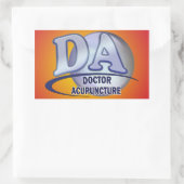 DA ACRONYM LOGO ARTS VAN ACUPUNCTUUR RECHTHOEKIGE STICKER (Tas)