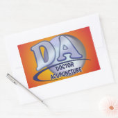 DA ACRONYM LOGO ARTS VAN ACUPUNCTUUR RECHTHOEKIGE STICKER (Envelop)