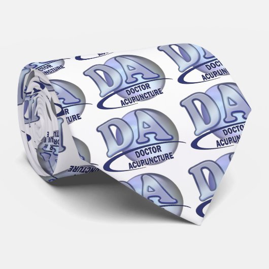 DA ACRONYM LOGO ARTS VAN ACUPUNCTUUR STROPDAS (Opgerold)