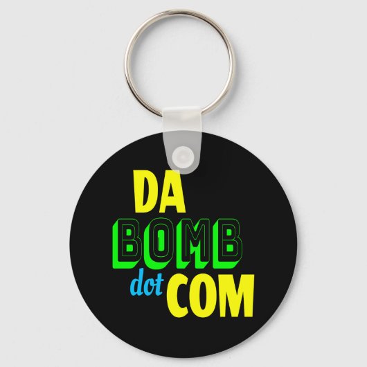 Da Bomb dot com Novelty Funny Retro 90 Sleutelhanger (Voorkant)