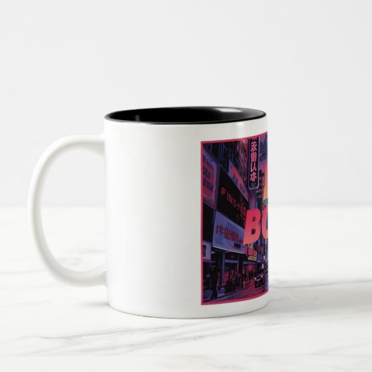 DA BOMB Vaporwave Mok – Retro Neon Esthetische Cup (Links)