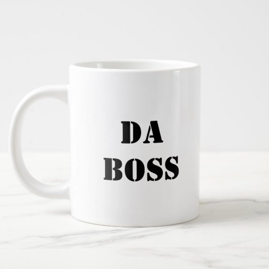 Da Boss Funny Bedrijfsmanager Novelty Grote Koffiekop (Links)