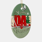 DA CHRISTMAS DOCTOR VAN ACUPUNCTURE KERAMISCH ORNAMENT (Rechts)