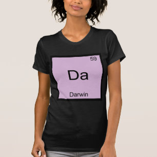 Da - Darwin Grappige Chemie Element Symbool T-shir T-shirt