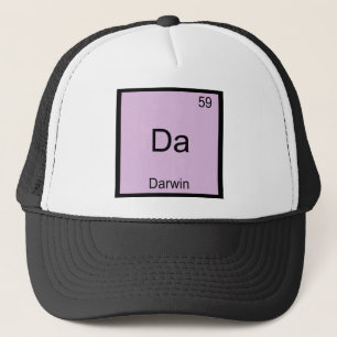 Da - Darwin Grappige Chemie Element Symbool T-Shir Trucker Pet