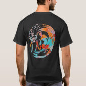 Da-golf met opening bovenaan (zwart Shirt) T-shirt (Achterkant)