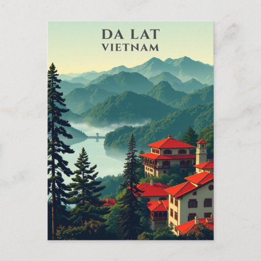 Da Lat Vietnam Schilderachtig reizen Briefkaart (Voorkant)