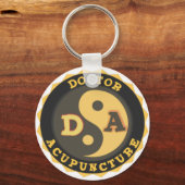 DA LOGO YIN YANG LOTUS FLOWER DOCTOR ACUPUNCTOR SLEUTELHANGER (Voorkant)