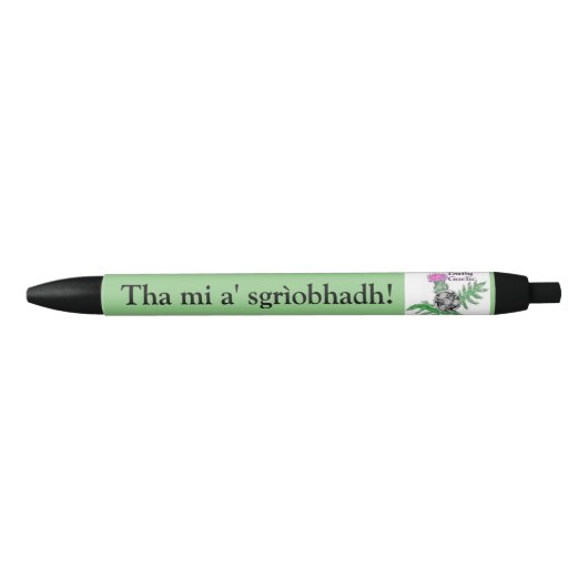 Da mi a'sgrìobhadh. Gaelische schrijfpen Zwarte Inkt Pen (Voorkant)
